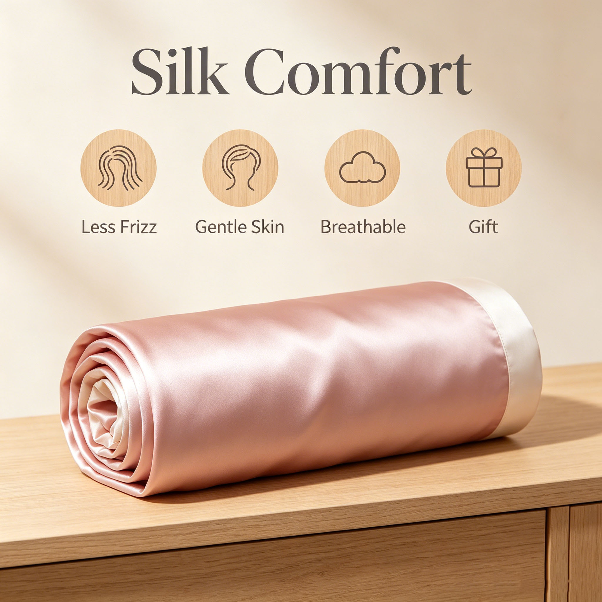 Silk Pillowcase - 2Pcs 40 Momme Mulberry Silk Pillowcase