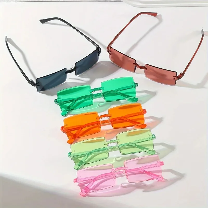 6PCS Rectangle Fashion Sunglas - Sunglasses Uv400 评论和价格