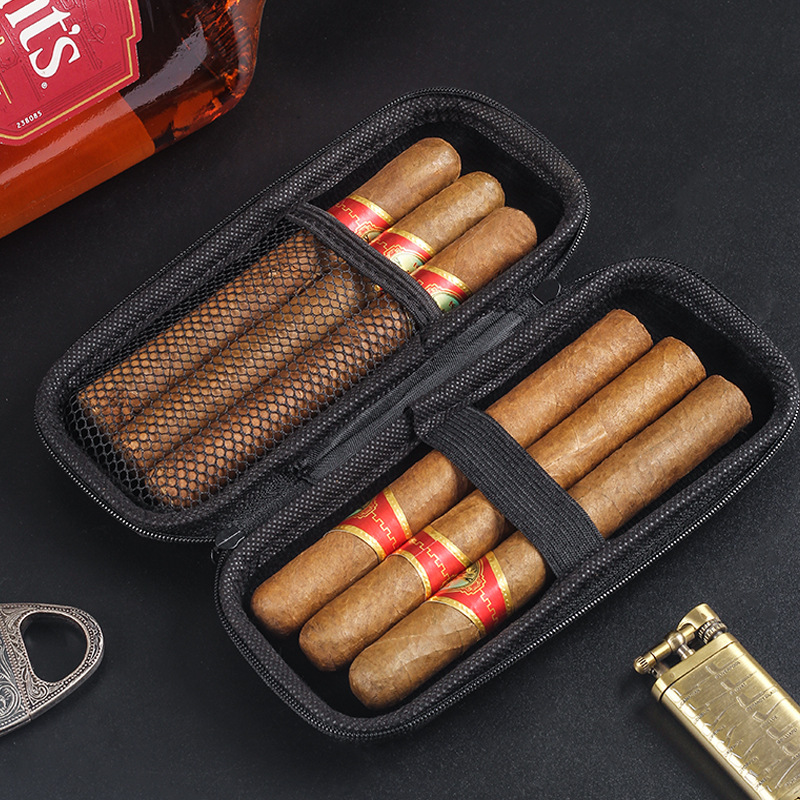 6-Count Portable Cigar Case Li - Premium Cigar Case 评论和价格