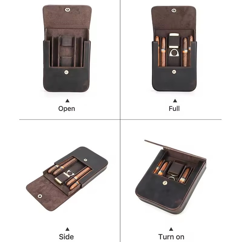 Portable Cigar Case Humidor Bo - Premium Cigar Case 评论和价格