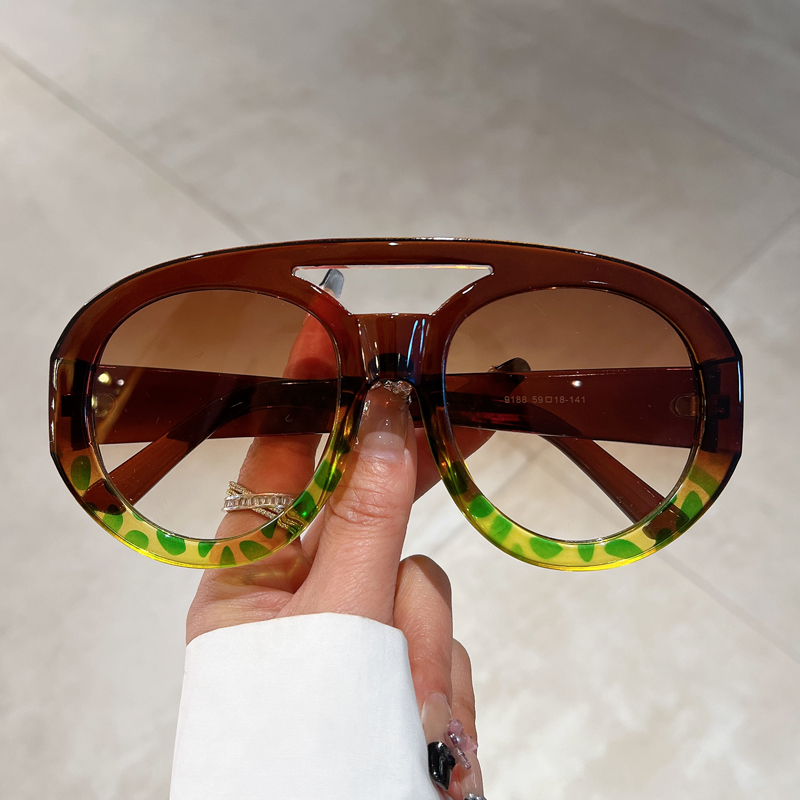 Oversized Round Goggle Men Fas - Sunglasses Uv400 评论和价格