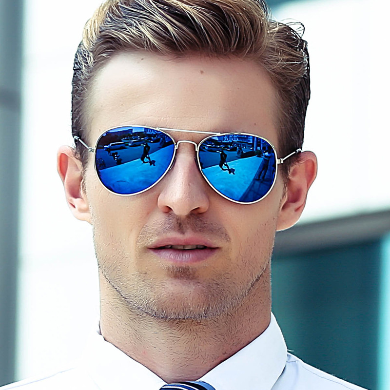 New Double Bridge Pilot Sungla - Sunglasses Uv400 评论和价格