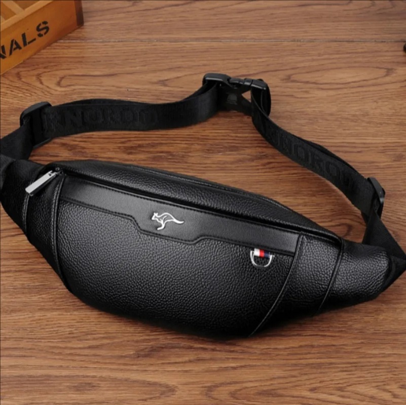 Business Leather Waist Bag Mul - Leather Wallet Men 评论和价格