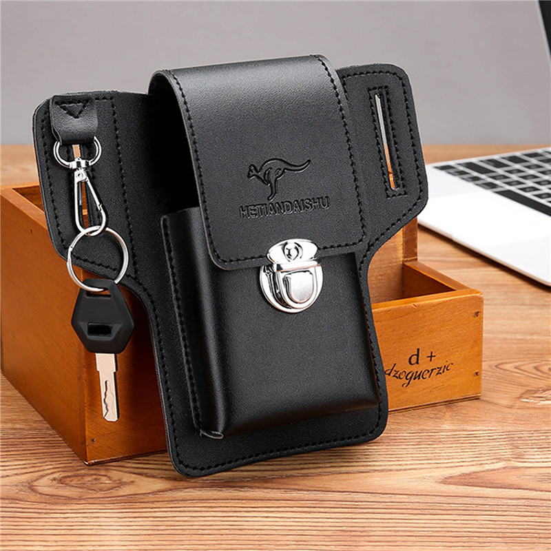 Men Belt Cellphone Loop Holste - Leather Wallet Men 评论和价格
