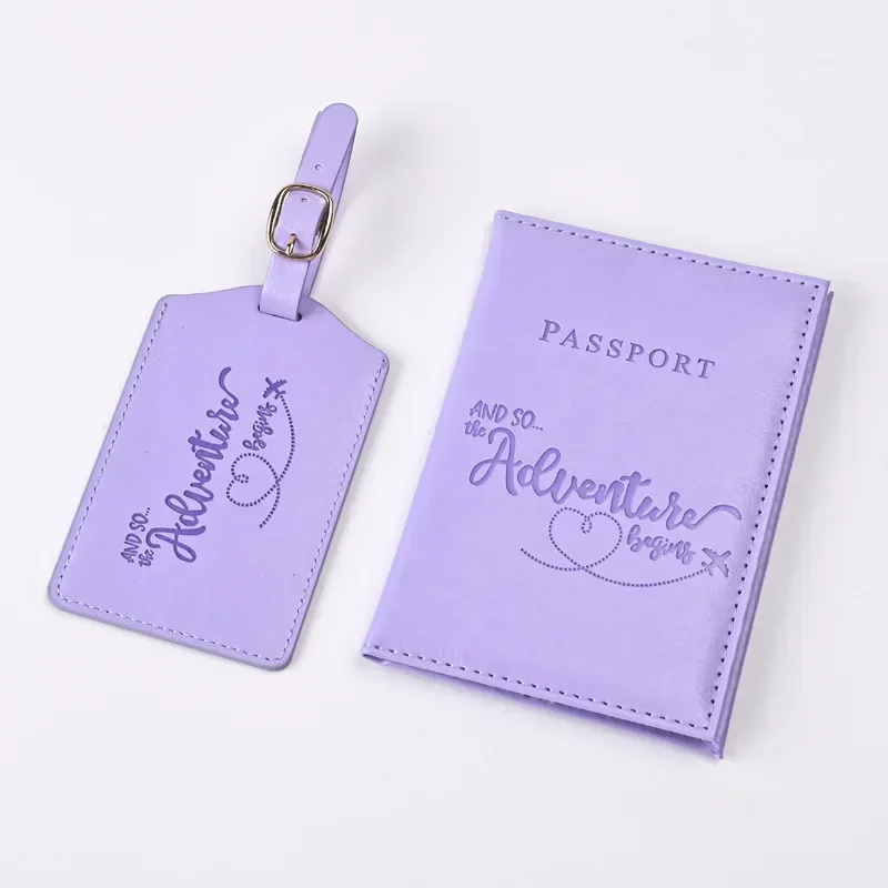 New Purple PU Leather Passport - Travel Luggage Set 评论和价格