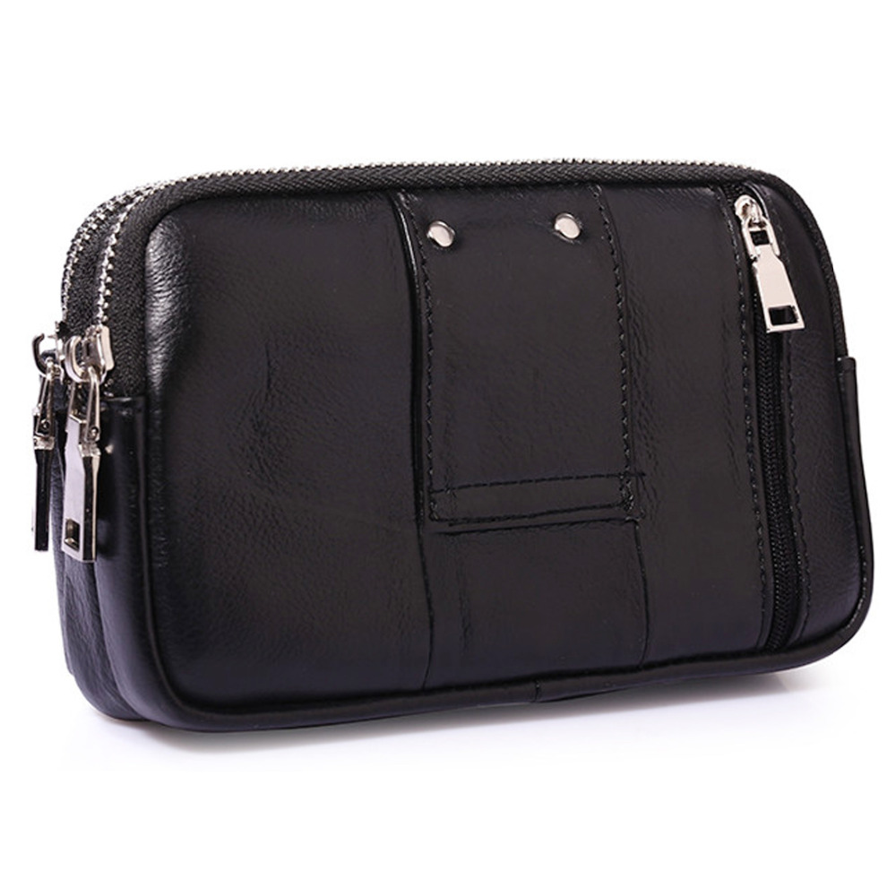 Men Genuine Leather Waist Fann - Leather Wallet Men 评论和价格