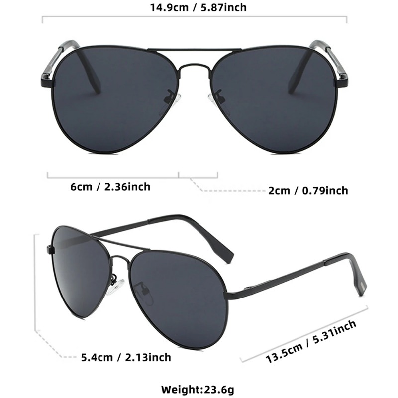 Classic Big Pilot Sunglasses M - Sunglasses Uv400 评论和价格