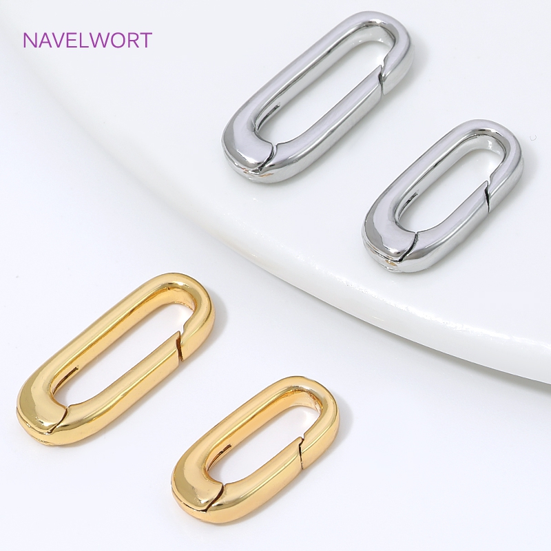 1/2/4Pcs 18K Gold Plated Oval  - Gold Plated Jewelry 评论和价格