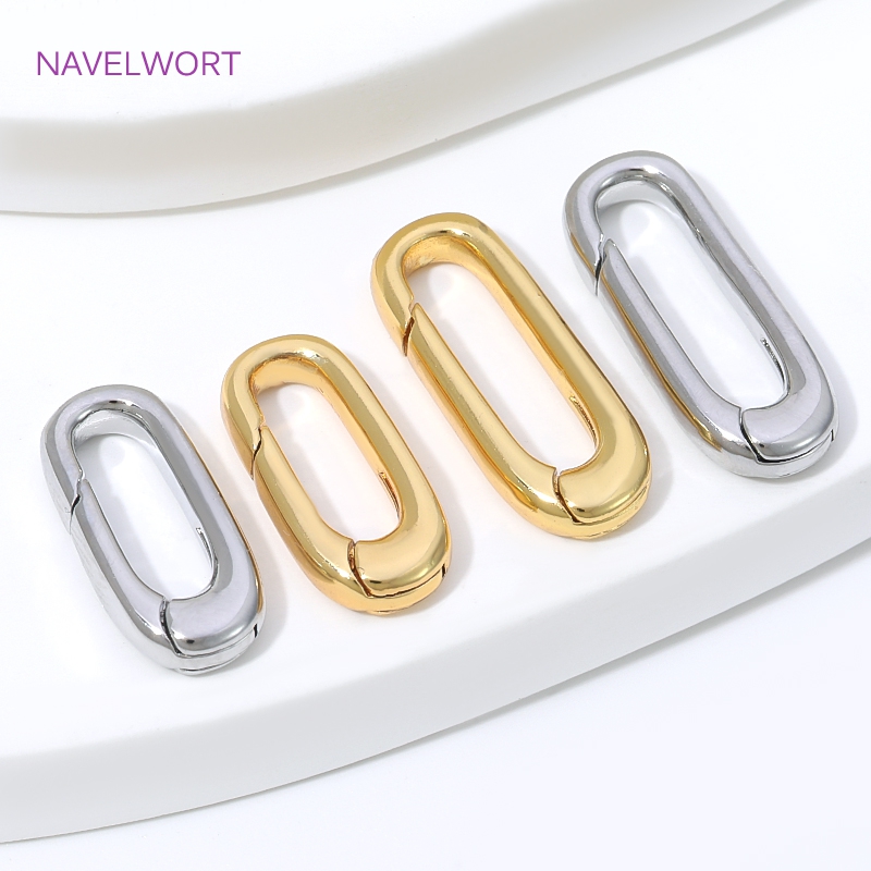 1/2/4Pcs 18K Gold Plated Oval  - Gold Plated Jewelry 评论和价格