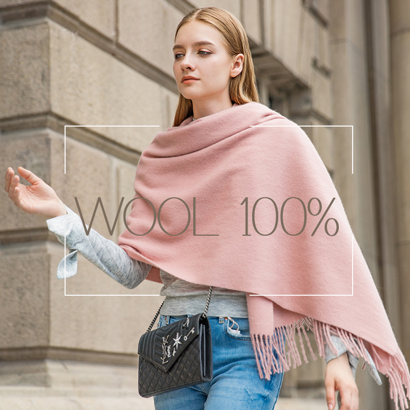 Wool Winter Scarf Women Fashio - Cashmere Scarf 评论和价格