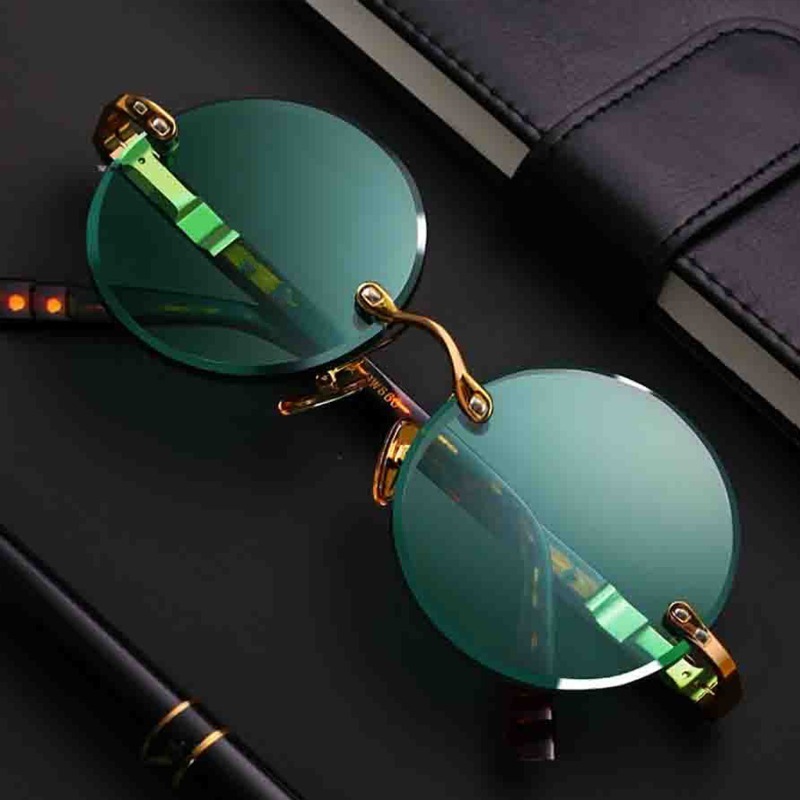 Fashion Classic Rimless Sungla - Designer Sunglasses 评论和价格