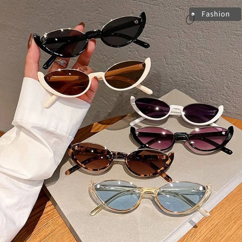 Vintage Small Cat Eye Sunglass - Sunglasses Uv400 评论和价格