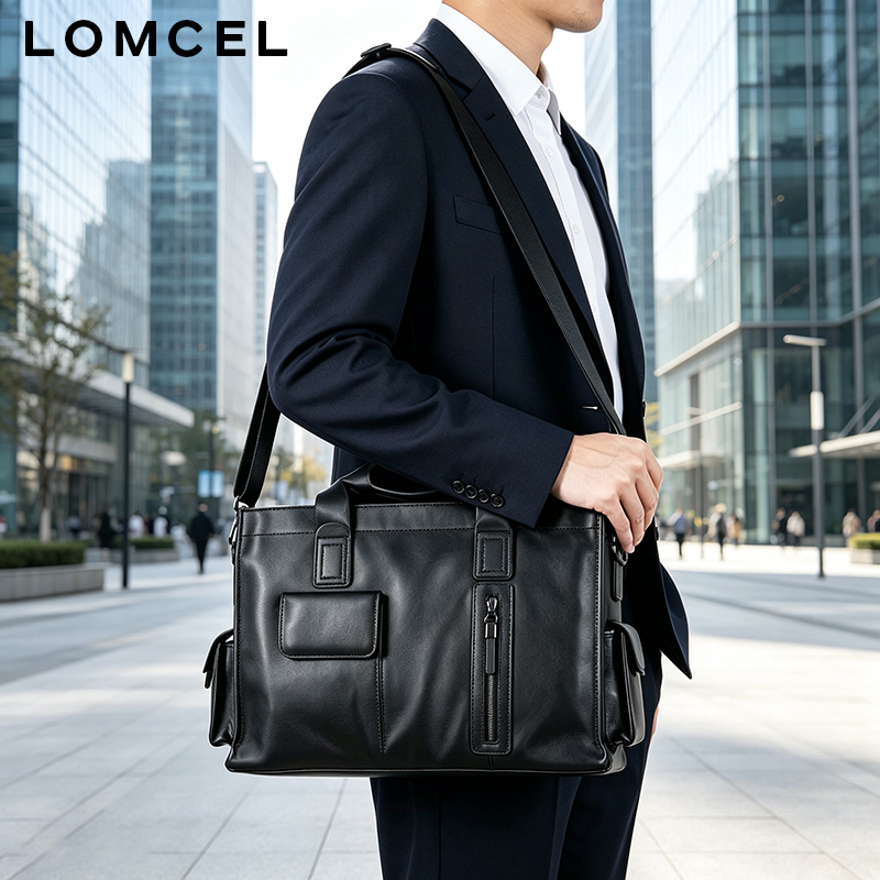LOMCEL P116 fashionable handba - Leather Briefcase 评论和价格
