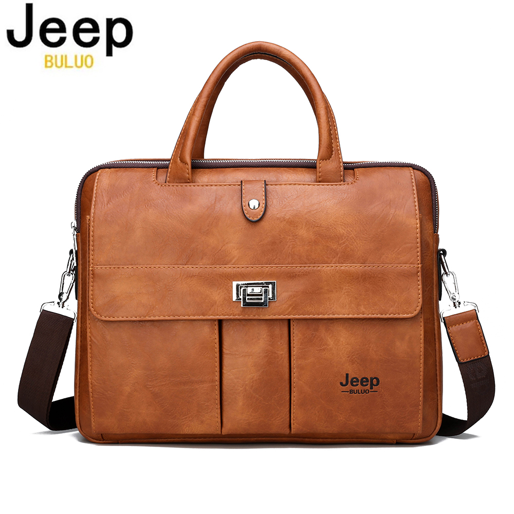 Jeep Buluo Men's Leather Brief - Leather Briefcase 评论和价格