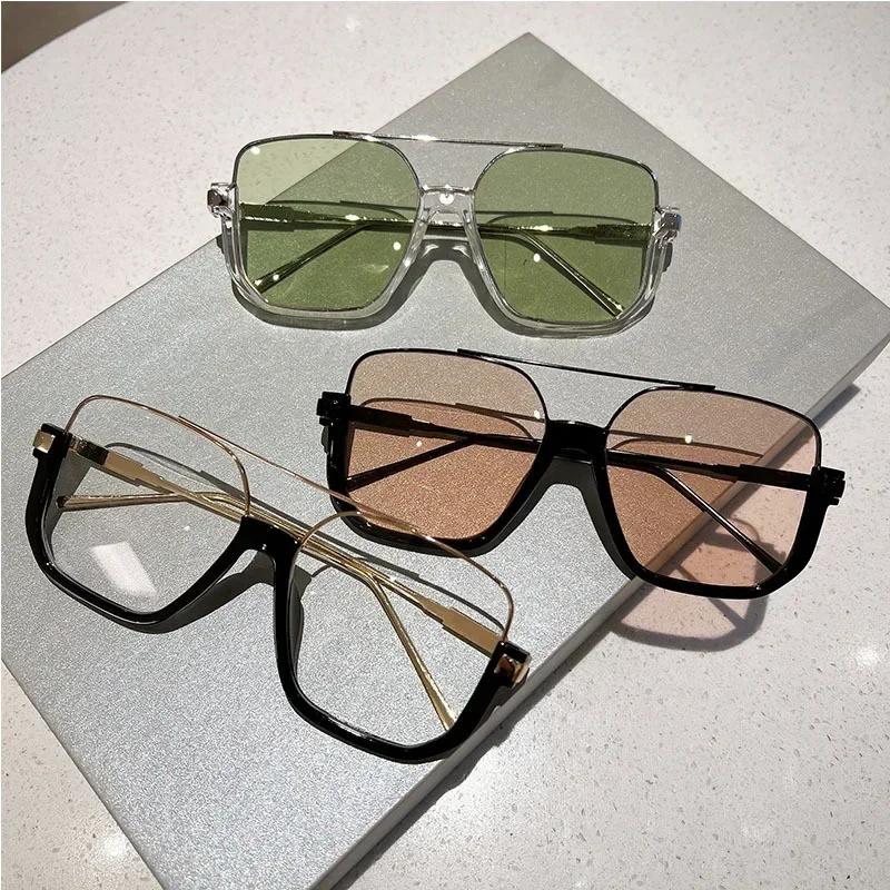 Vintage Metal Oversized Sungla - Designer Sunglasses 评论和价格