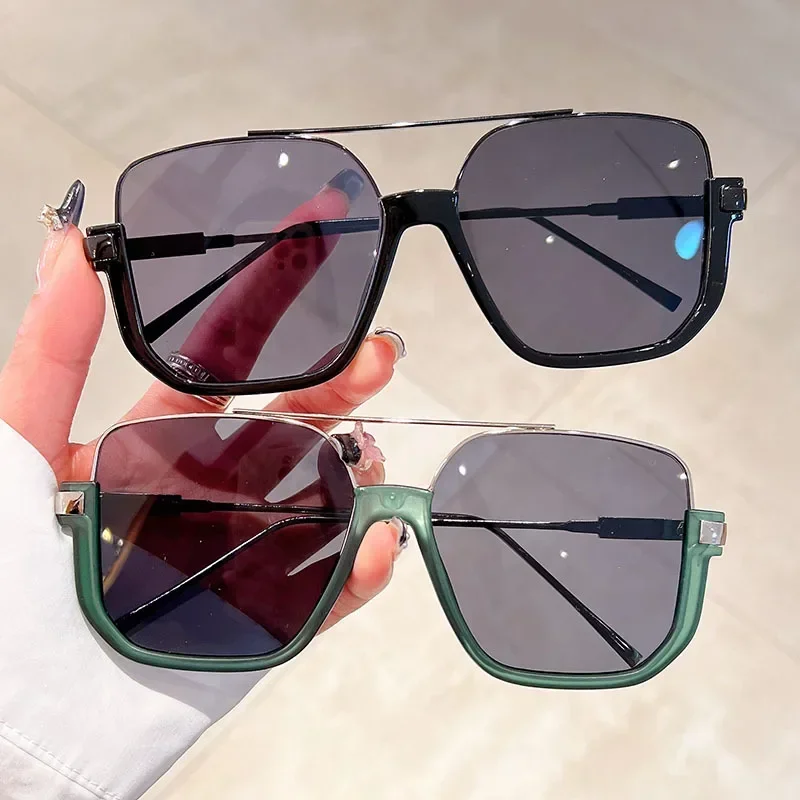 Vintage Metal Oversized Sungla - Designer Sunglasses 评论和价格