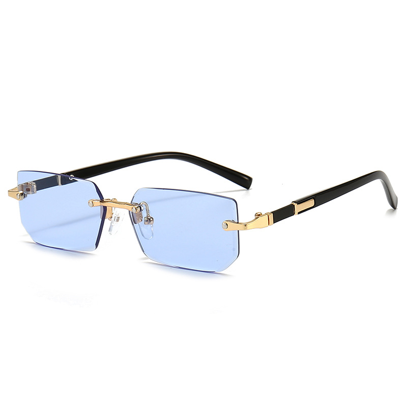 Rimless Rectangle Sunglasses F - Sunglasses Uv400 评论和价格