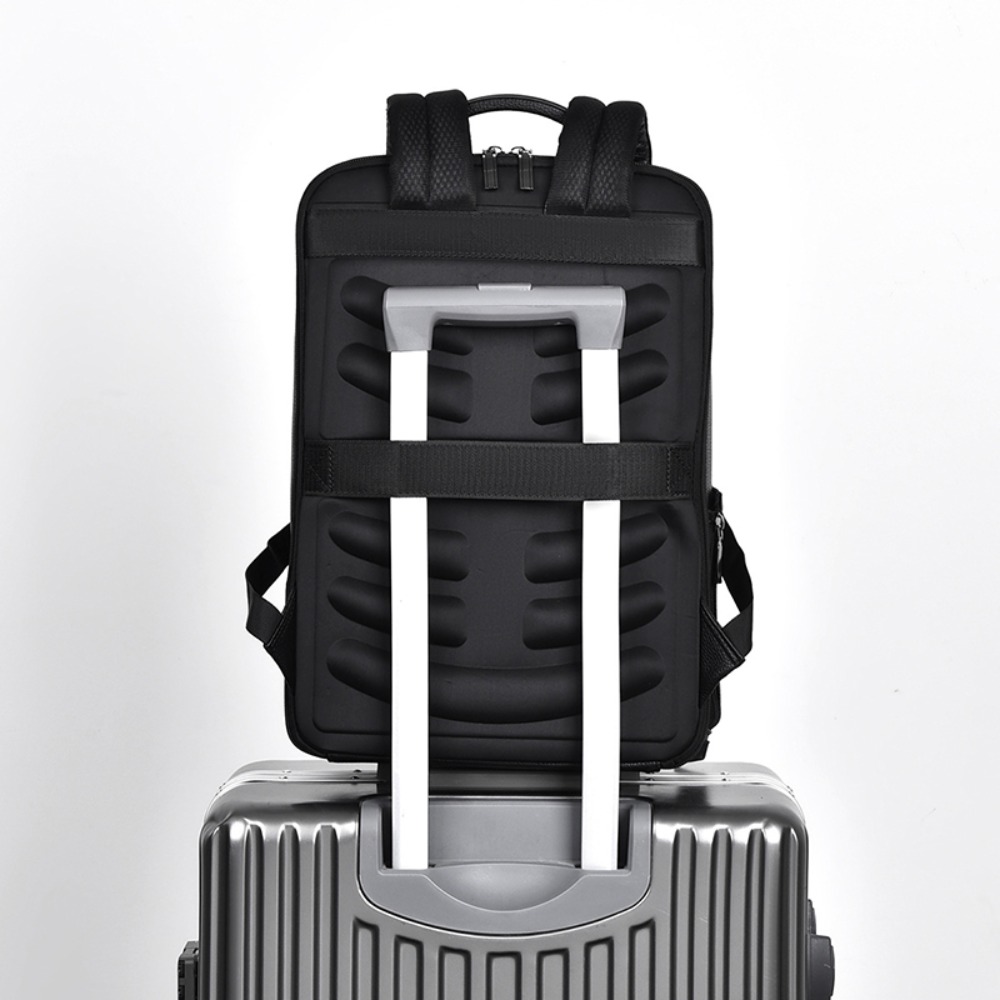 PU Leather Men's Backpack USB  - Leather Briefcase 评论和价格