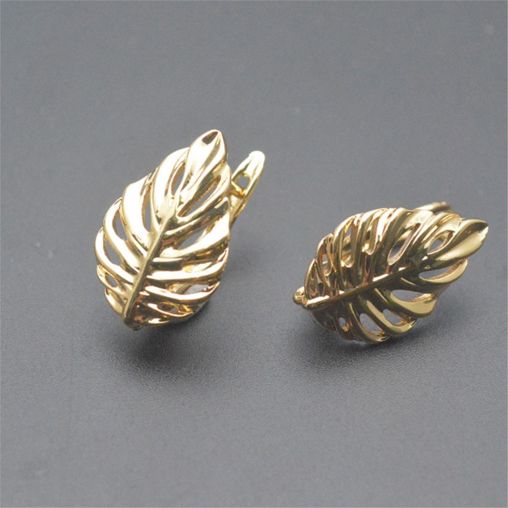 1/2Pcs 18K Gold Plated Brass L - Gold Plated Jewelry 评论和价格